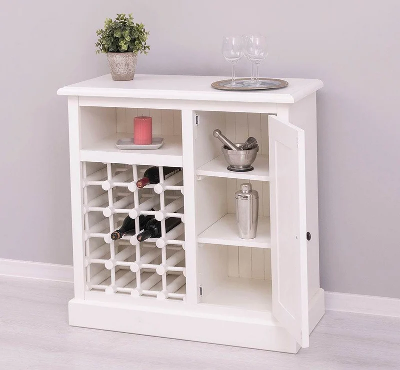 Weinschrank aus Massivholz | Weinregal für 20 Flaschen