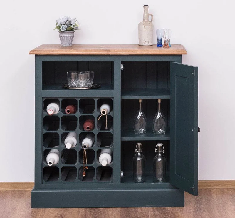 Weinschrank aus Massivholz | Weinregal für 20 Flaschen
