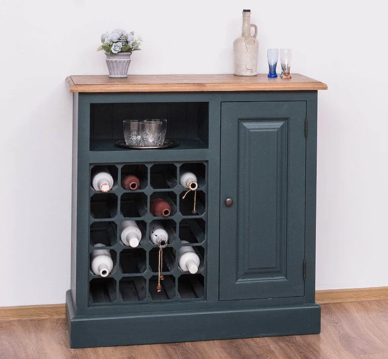 Weinschrank aus Massivholz | Weinregal für 20 Flaschen