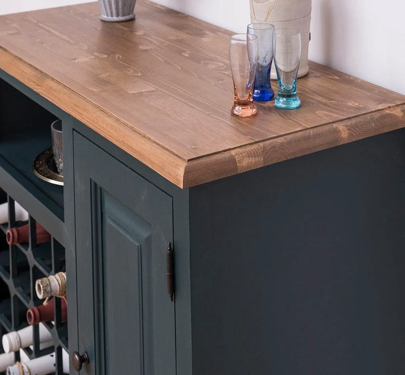 Weinschrank aus Massivholz | Weinregal für 20 Flaschen