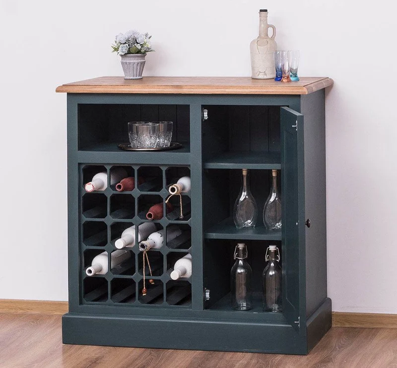 Weinschrank aus Massivholz | Weinregal für 20 Flaschen