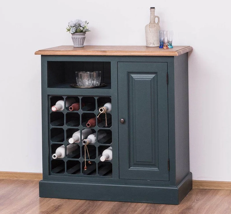 Weinschrank aus Massivholz | Weinregal für 20 Flaschen