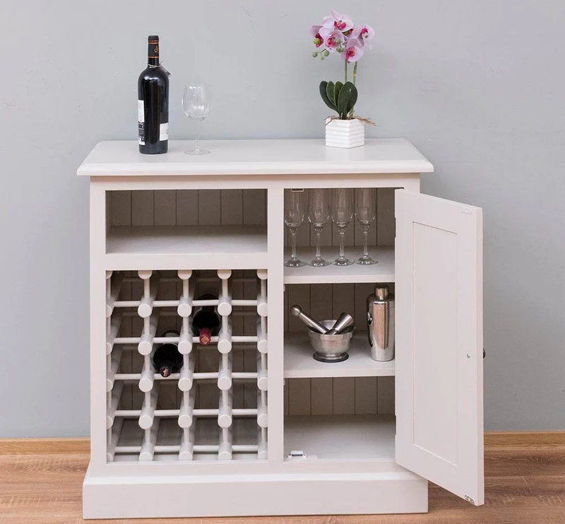 Weinschrank aus Massivholz | Weinregal für 20 Flaschen