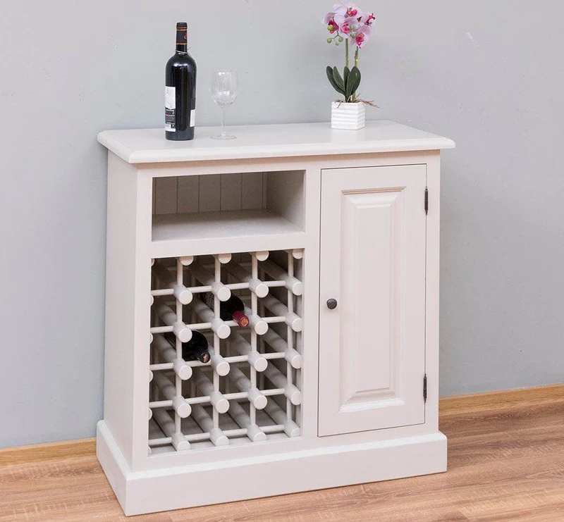 Weinschrank aus Massivholz | Weinregal für 20 Flaschen
