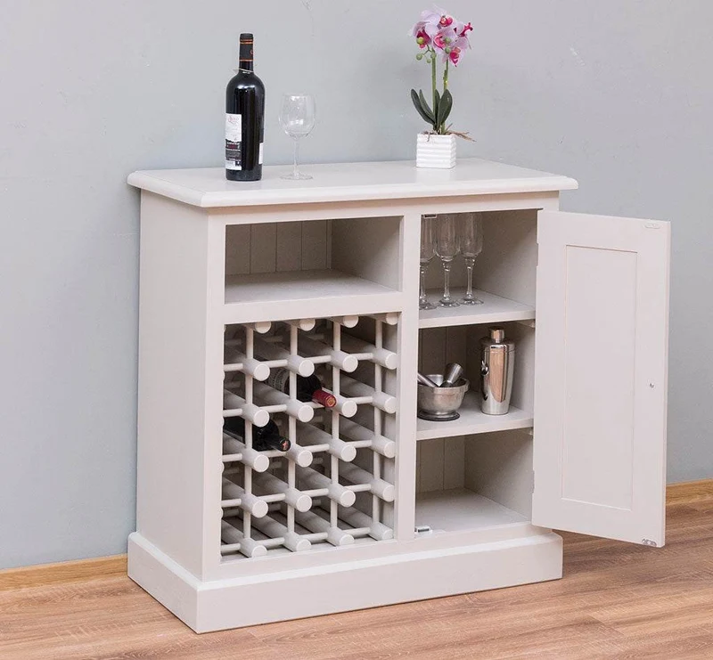 Weinschrank aus Massivholz | Weinregal für 20 Flaschen