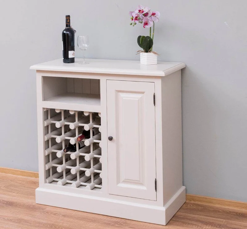 Weinschrank aus Massivholz | Weinregal für 20 Flaschen