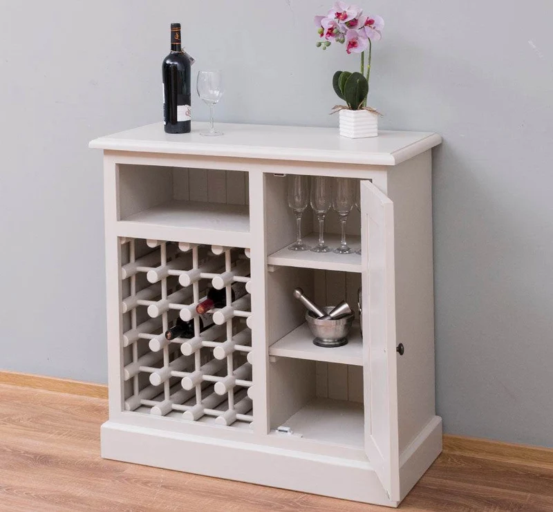 Weinschrank aus Massivholz | Weinregal für 20 Flaschen