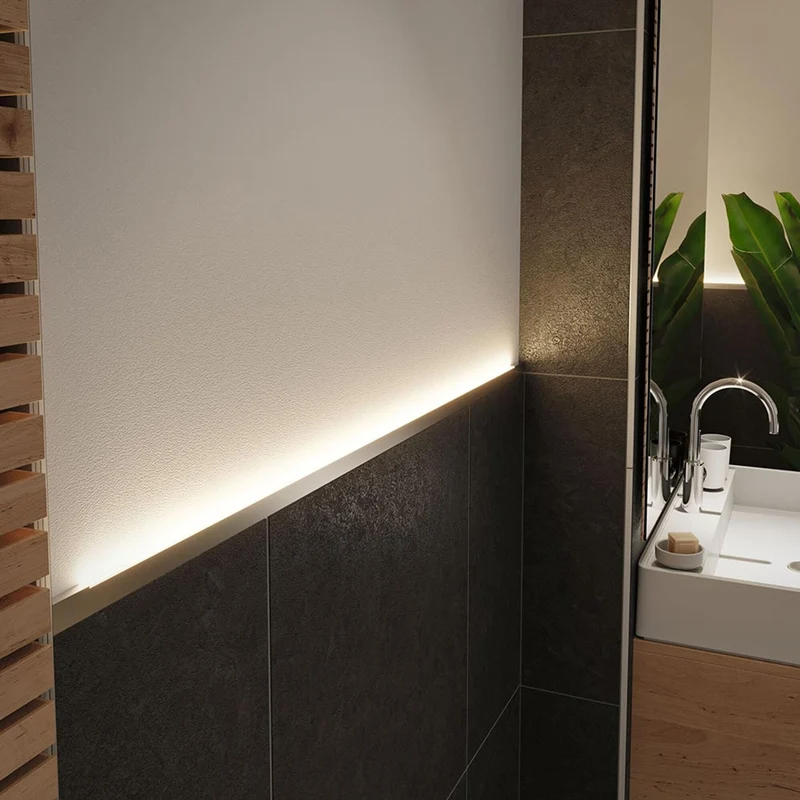 LumiTiles LED Strip 2m Aufbauprofil Top Alu-Eloxiert, Satin