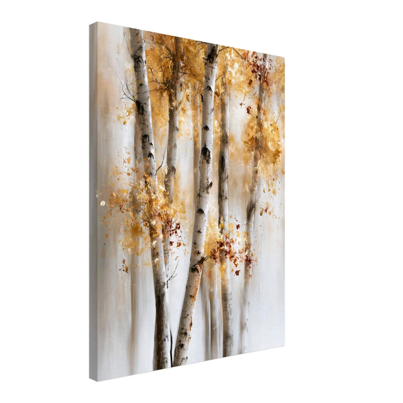 Birken im Herbstlicht Leinwand