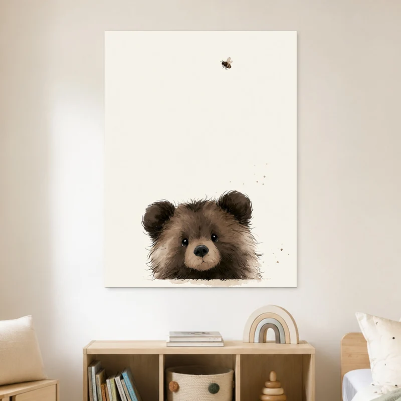 Bärchen und die Biene Leinwand