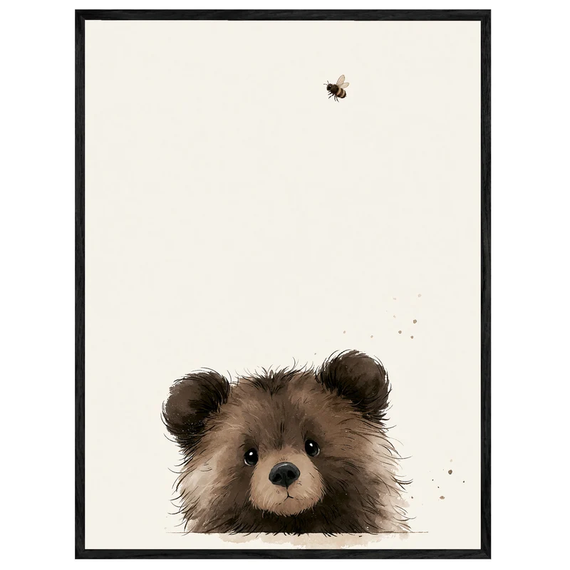 Bärchen und die Biene Leinwand