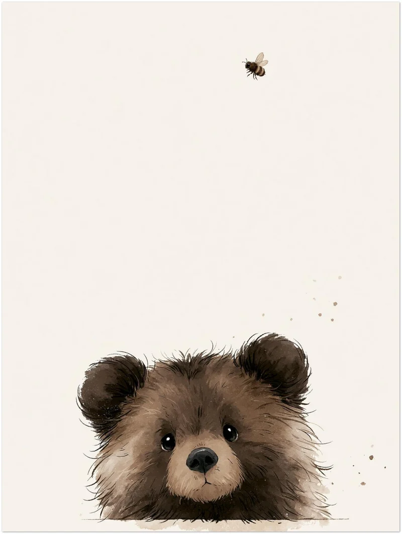 Bärchen und die Biene Poster