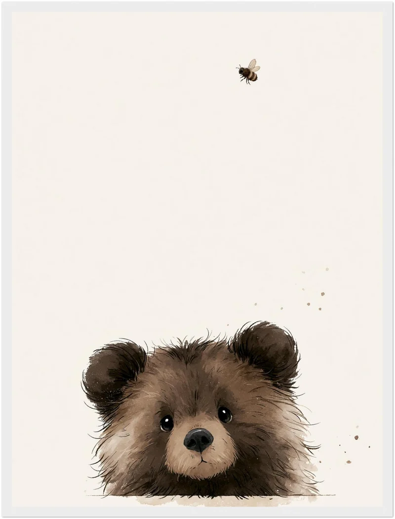 Bärchen und die Biene Poster