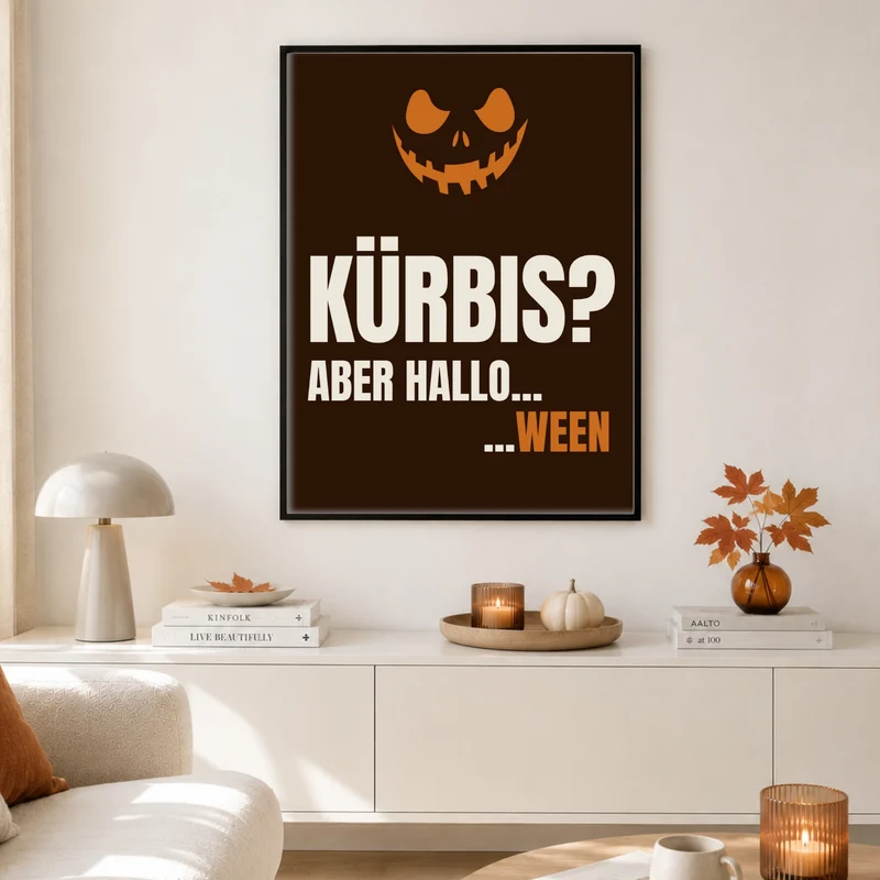 Kürbis aber Hallo-ween Poster