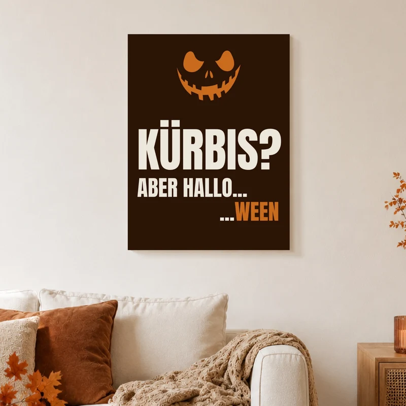 Kürbis aber Hallo-ween Poster