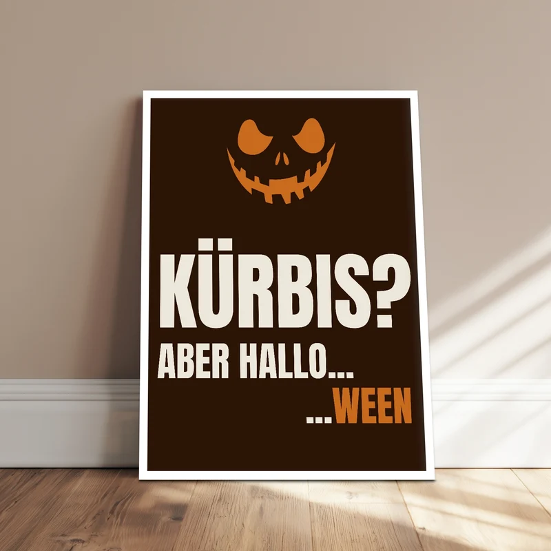 Kürbis aber Hallo-ween Poster