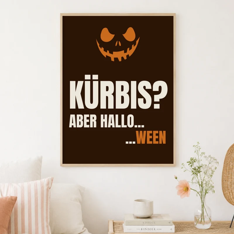 Kürbis aber Hallo-ween Poster