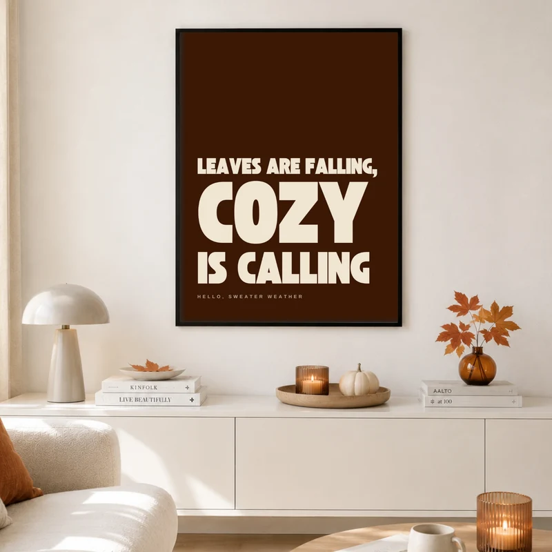 Herbst ruft nach Gemütlichkeit Poster
