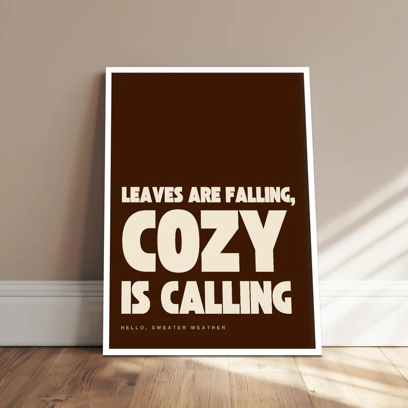 Herbst ruft nach Gemütlichkeit Poster