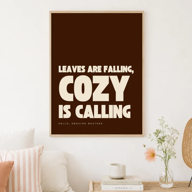 Herbst ruft nach Gemütlichkeit Poster