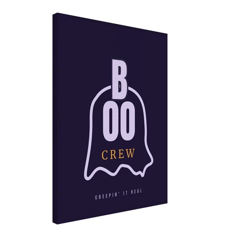 Boo Crew Ghost Spruch Leinwand