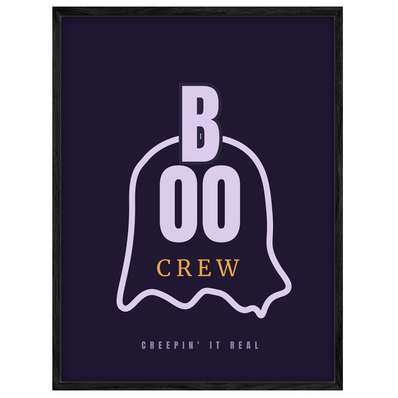 Boo Crew Ghost Spruch Leinwand