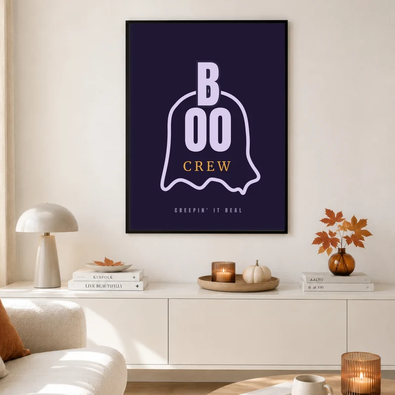 Boo Crew Ghost Spruch Poster