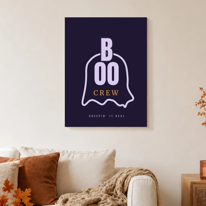 Boo Crew Ghost Spruch Poster