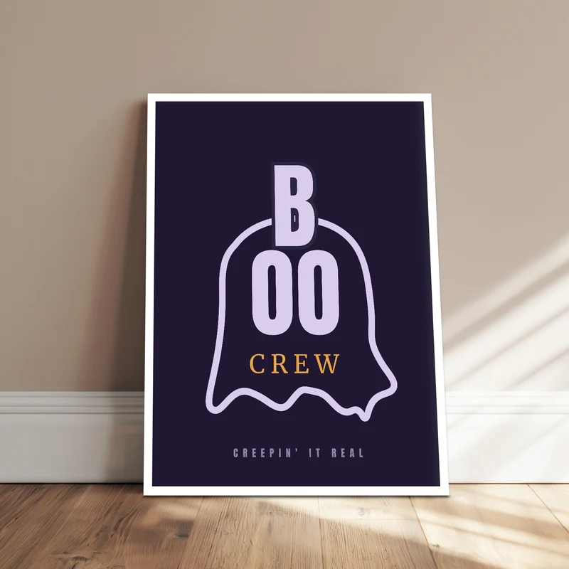 Boo Crew Ghost Spruch Poster