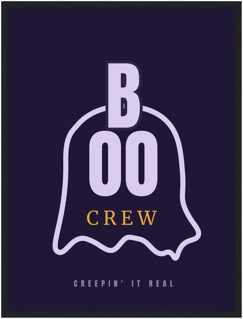 Boo Crew Ghost Spruch Poster