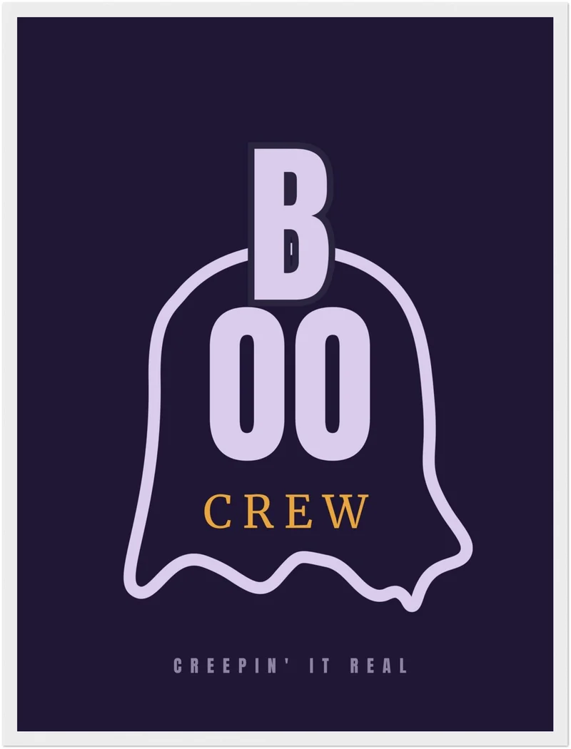 Boo Crew Ghost Spruch Poster