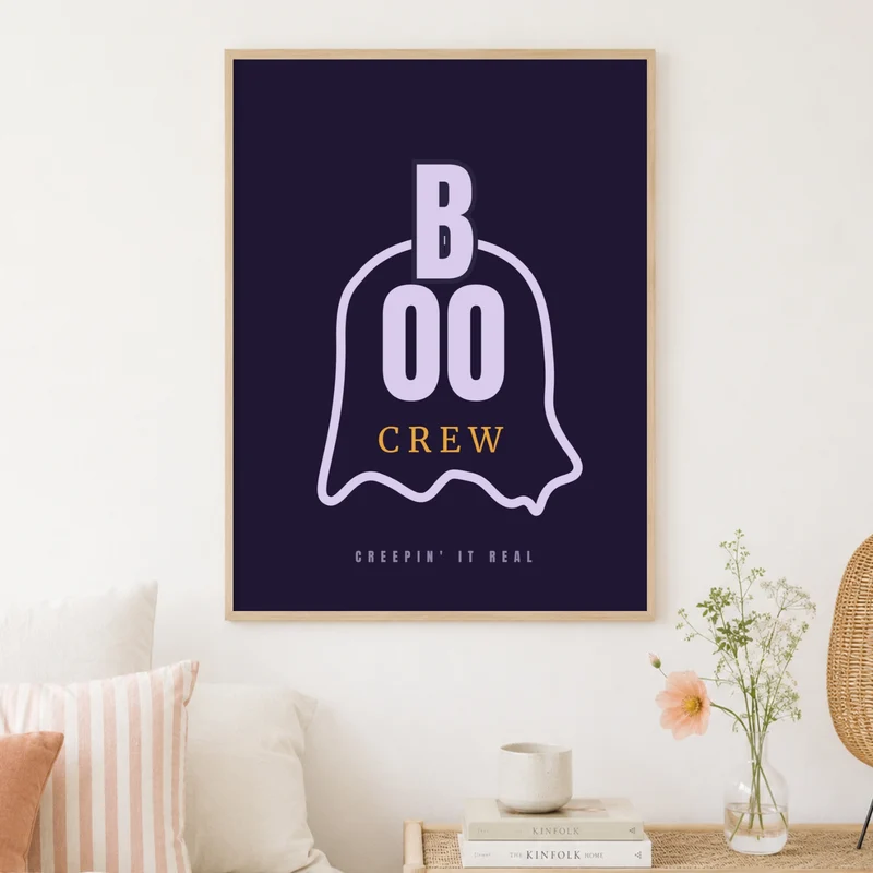 Boo Crew Ghost Spruch Poster