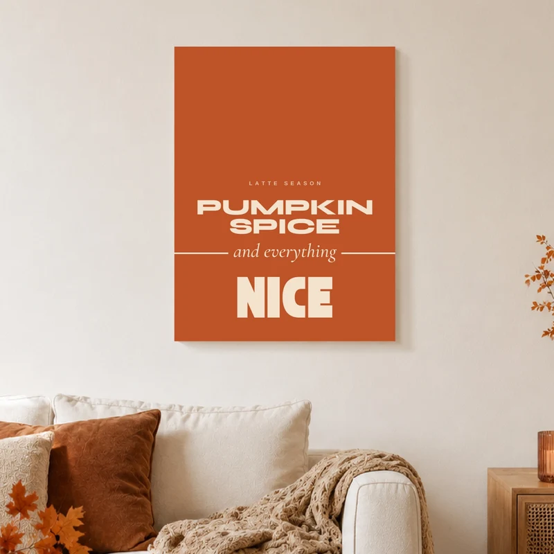 Pumpkin Spice Latte Season Leinwand