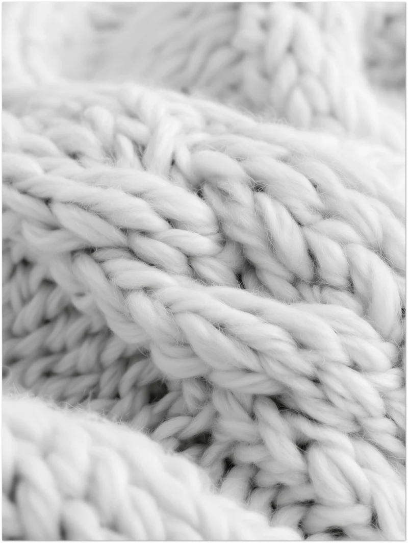 Strickmuster in weiß Poster
