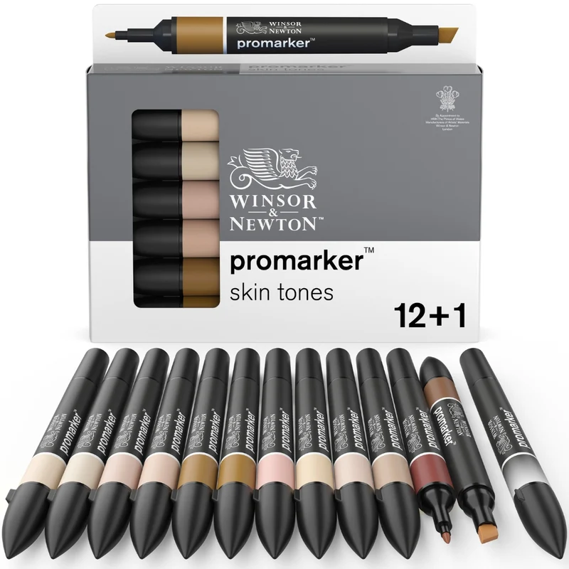 Winsor & Newton - ProMarker 12+1 Set Skin Tones