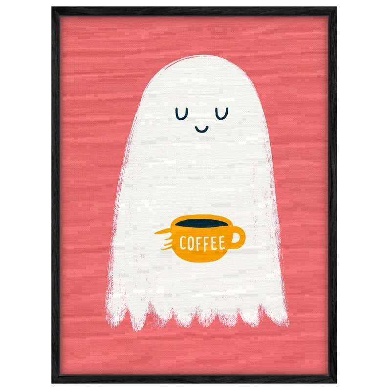 Geist mit Kaffeetasse Leinwand