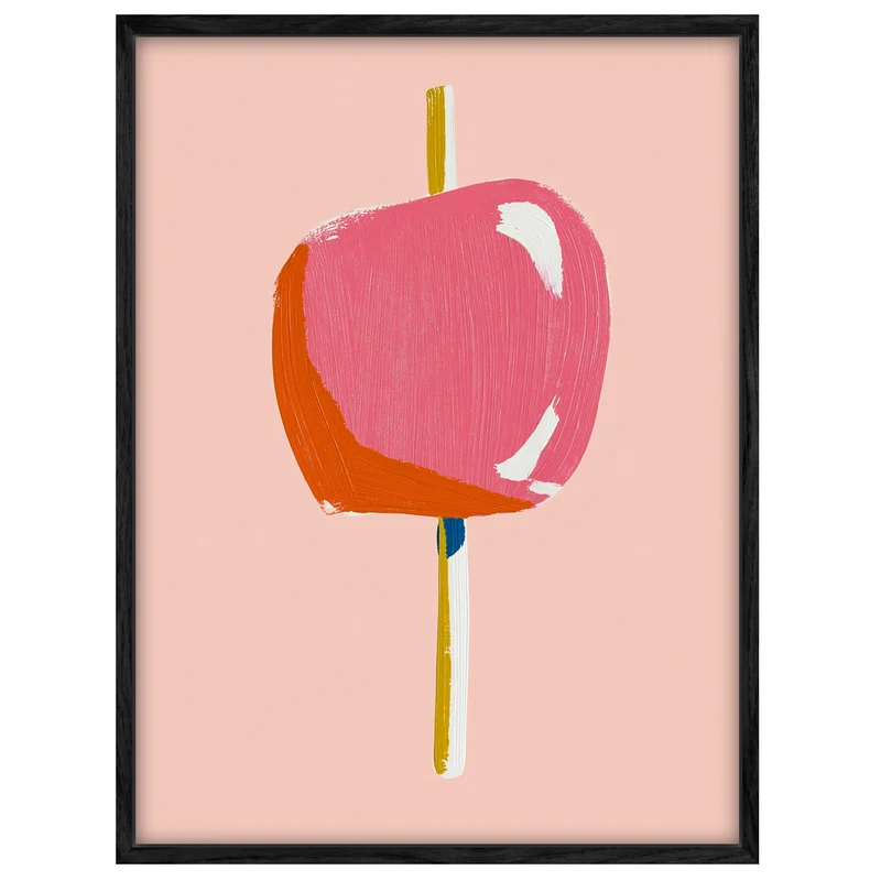 Rosa Lutscher auf Stiel Leinwand