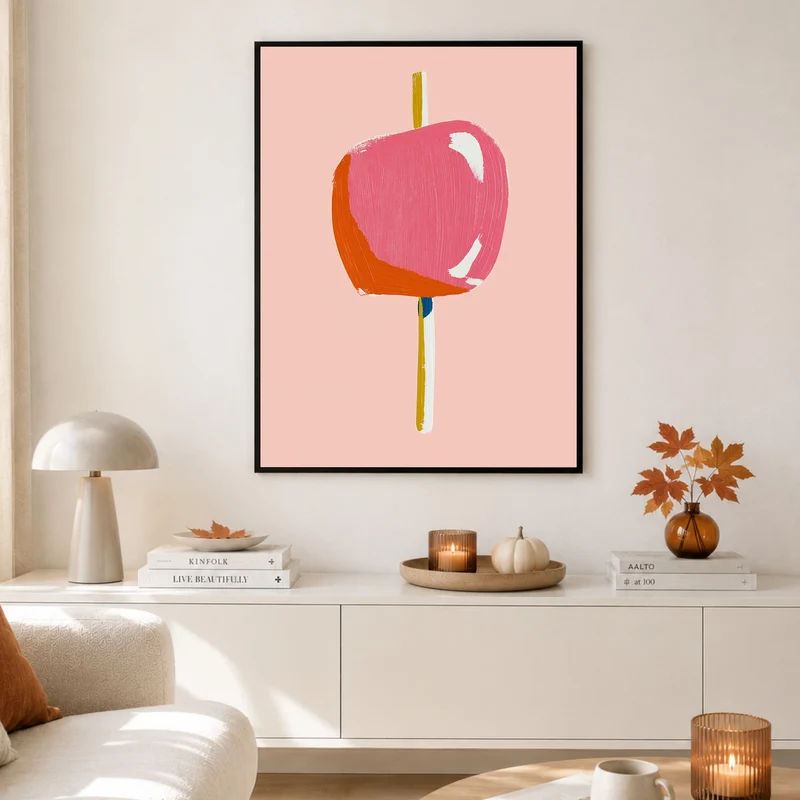 Rosa Lutscher auf Stiel Poster