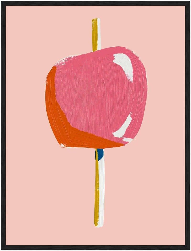 Rosa Lutscher auf Stiel Poster