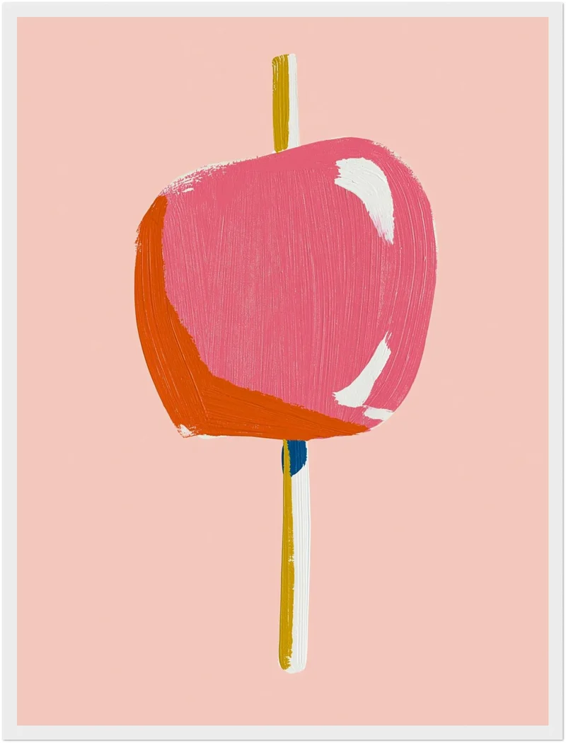 Rosa Lutscher auf Stiel Poster