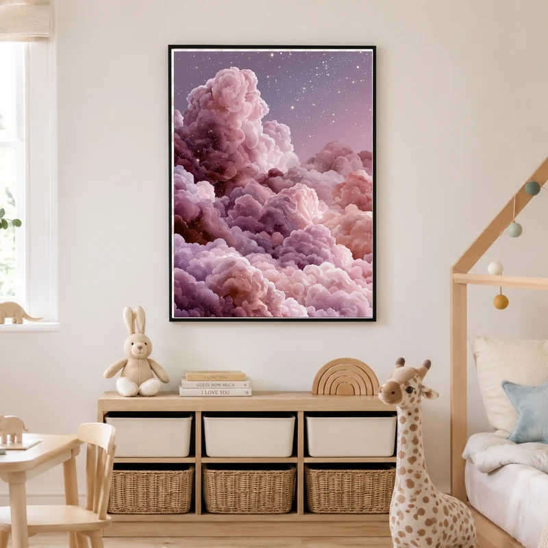 Magische Wolken im Sternenlicht Poster