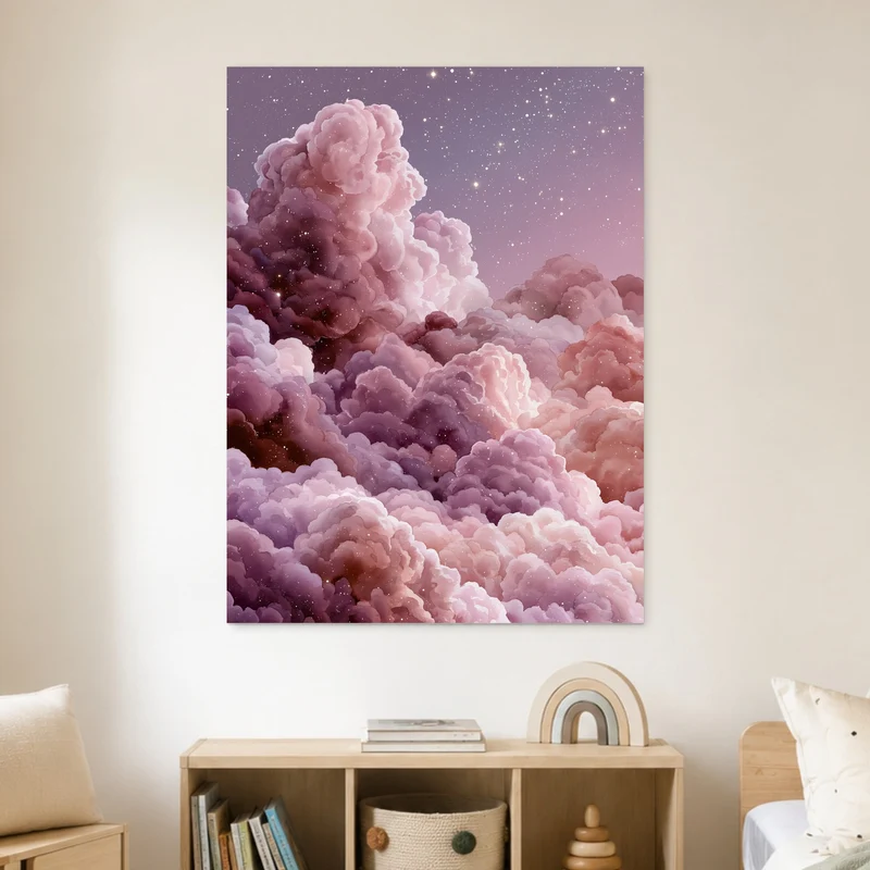 Magische Wolken im Sternenlicht Poster