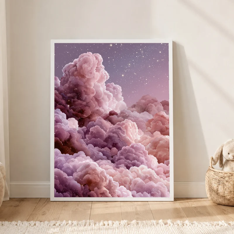 Magische Wolken im Sternenlicht Poster