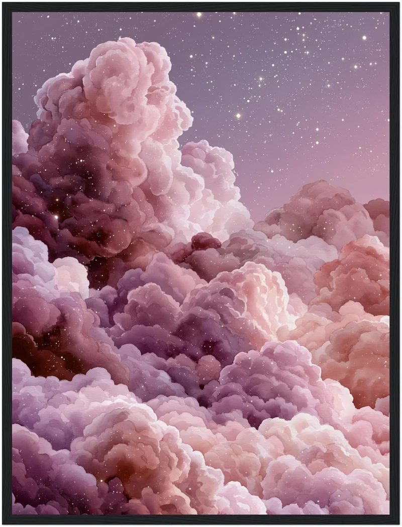 Magische Wolken im Sternenlicht Poster