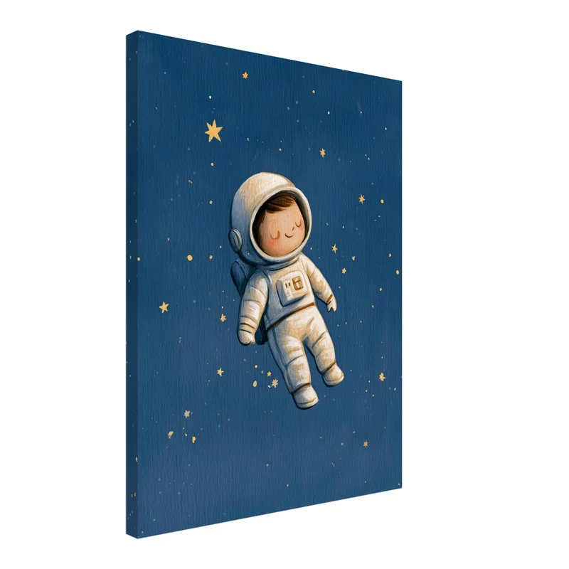 Schlafender Astronaut im Sternenmeer Leinwand