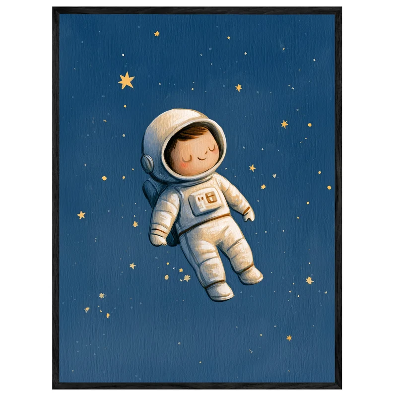 Schlafender Astronaut im Sternenmeer Leinwand