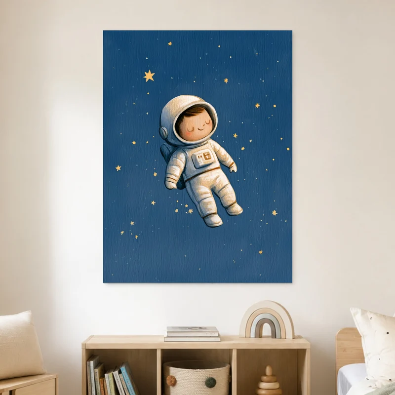 Schlafender Astronaut im Sternenmeer Poster