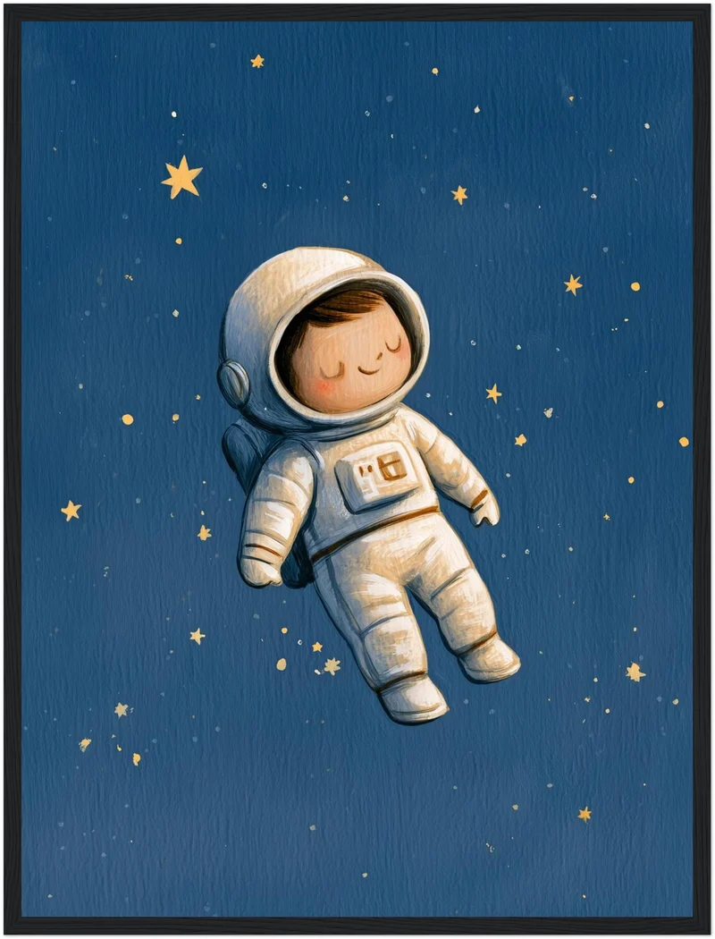 Schlafender Astronaut im Sternenmeer Poster