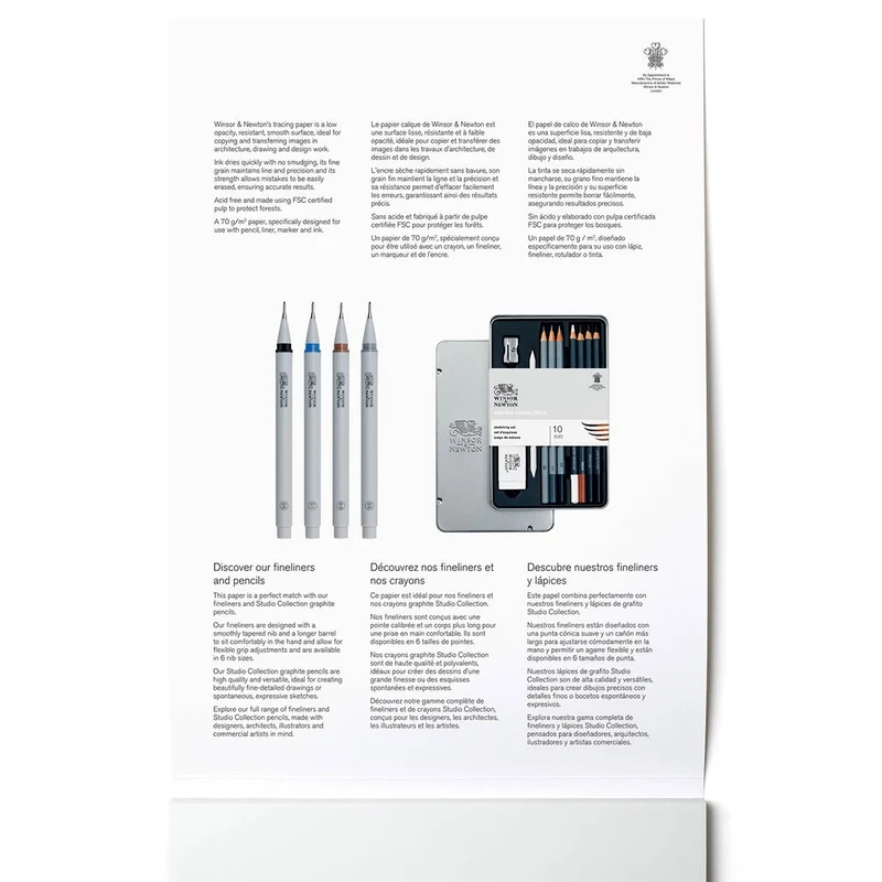 Winsor & Newton - Tracing Paper Pad- 70gsm - A4