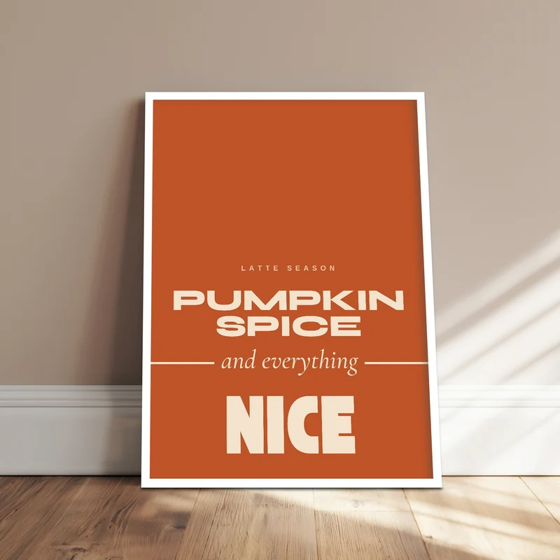 Pumpkin Spice Latte Season Poster